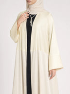 Ivory Drape Open Abaya