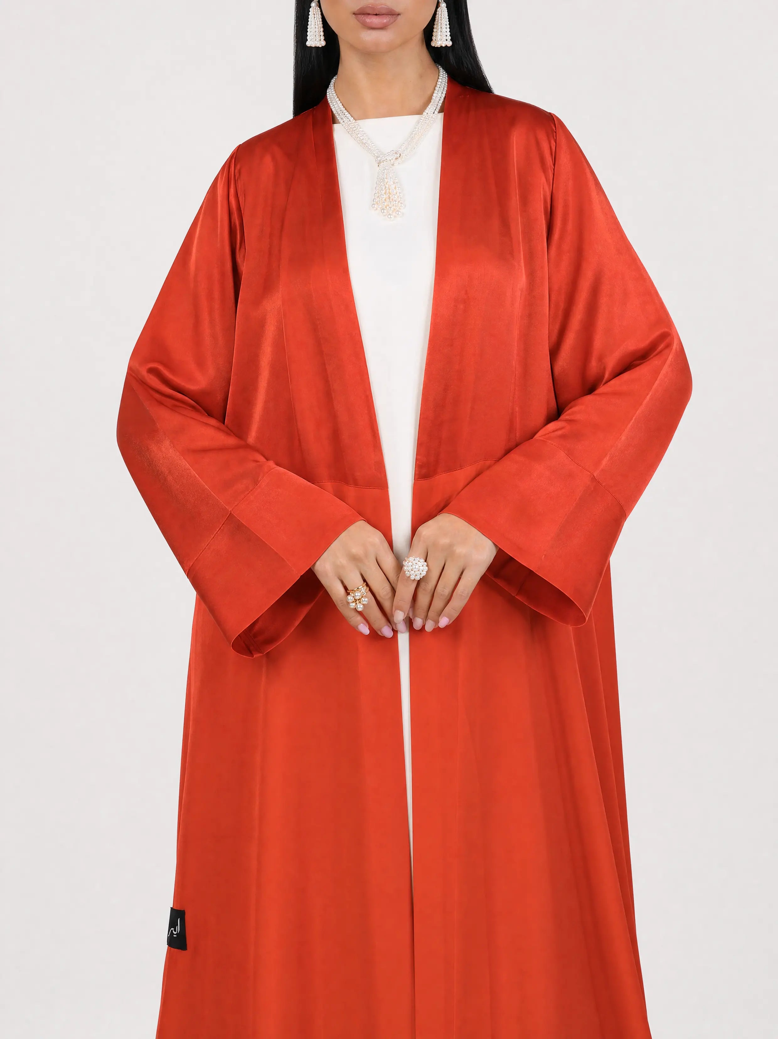 Burnt Orange Open Abaya