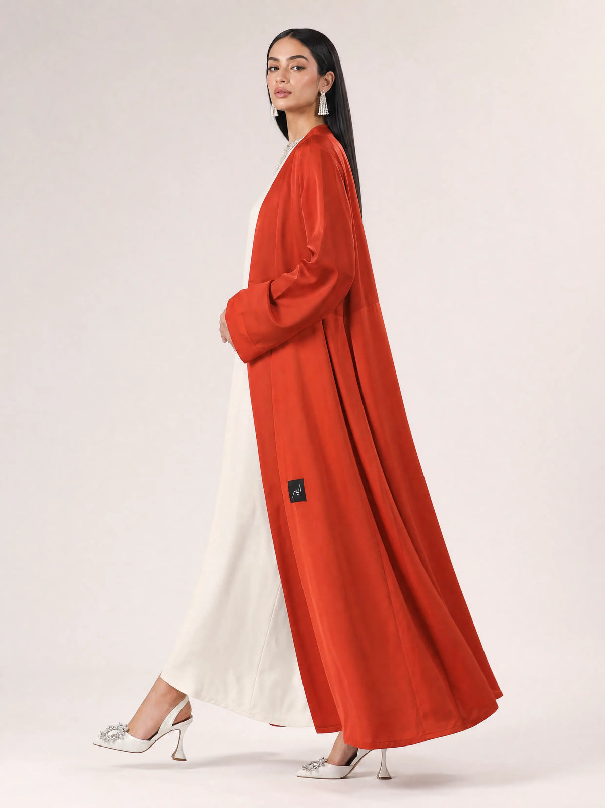 Burnt Orange Open Abaya