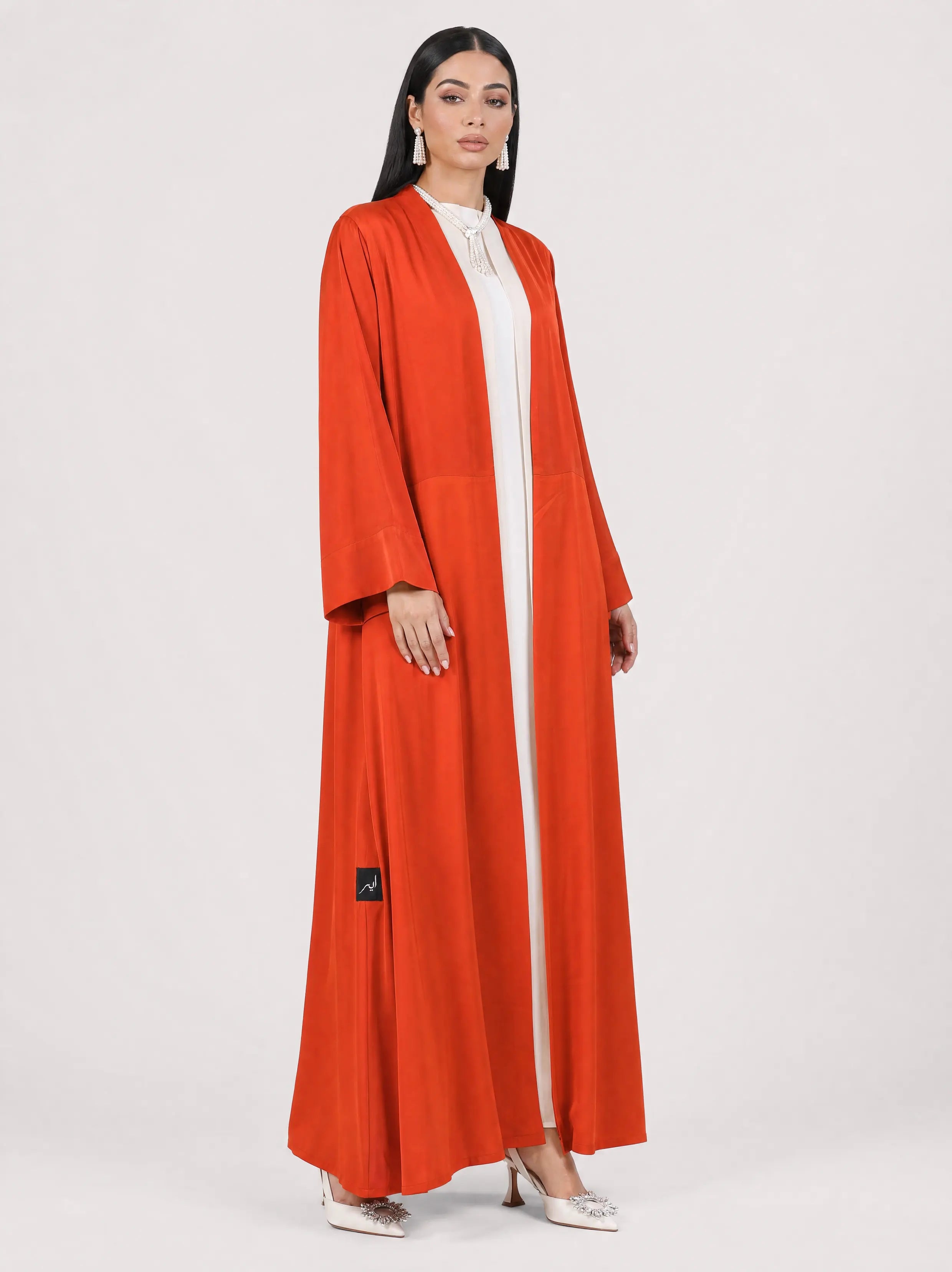 Burnt Orange Open Abaya